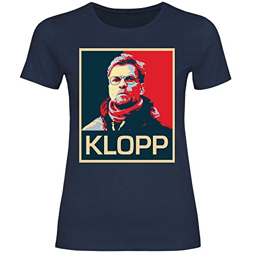 wowshirt Damen T-Shirt Jurgen Klopp Liverpool Trikot LFC, Größe:XL, Farbe:Navy von wowshirt