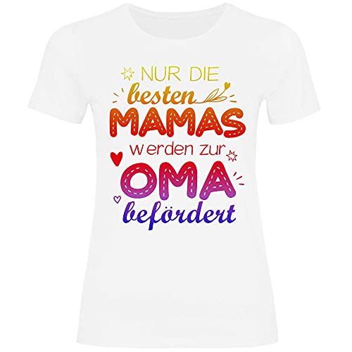 wowshirt Damen T-Shirt Oma Collection 16 Designs Großmutter Geburtstag Geschenk, Größe:L, Farbe:10 White von wowshirt