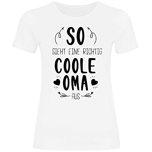 wowshirt Damen T-Shirt Oma Collection 16 Designs Großmutter Geburtstag Geschenk, Größe:L, Farbe:3 White von wowshirt