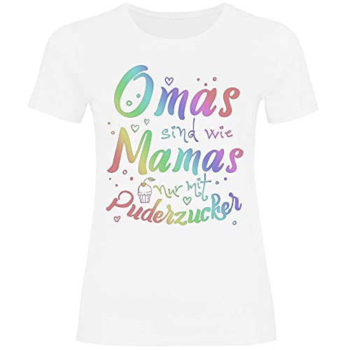 wowshirt Damen T-Shirt Oma Collection 16 Designs Großmutter Geburtstag Geschenk, Größe:L, Farbe:8 White von wowshirt