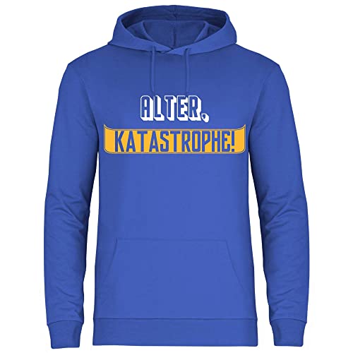 wowshirt Herren Hoodie Alter Katastrophe Geschenk für Kollege Kollegin Arbeit Büro-Humor, Größe:4XL, Farbe:Royal von wowshirt