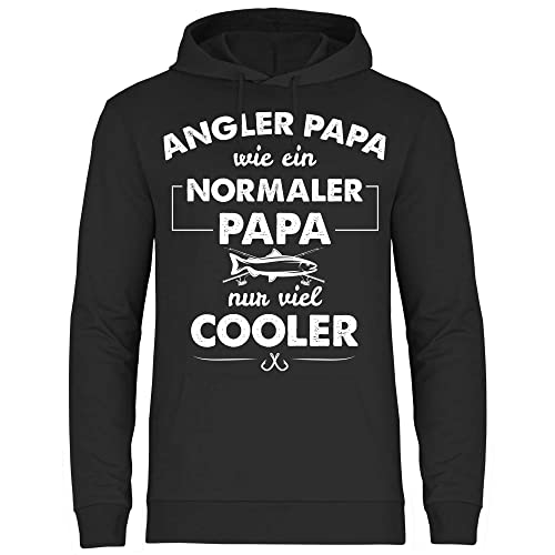 wowshirt Herren Hoodie Angler Papa Vatertag Geburtstagsgeschenk für Vater Dad, Größe:4XL, Farbe:Black von wowshirt