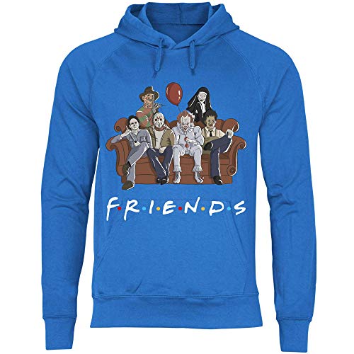 wowshirt Herren Hoodie Clown Halloween Horror Jason Freitag der 13 Gruselig Sofa, Größe:L, Farbe:Royal Blue von wowshirt