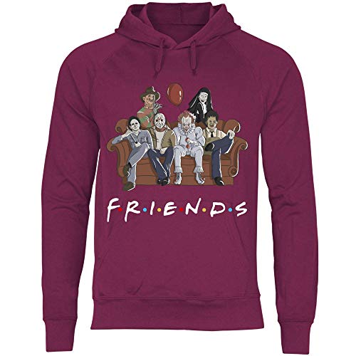 wowshirt Herren Hoodie Clown Halloween Horror Jason Freitag der 13 Gruselig Sofa, Größe:XXL, Farbe:Burgundy von wowshirt