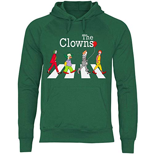 wowshirt Herren Hoodie Clown Zebrastreifen Parodie Witz Karneval, Größe:L, Farbe:Bottle Green von wowshirt