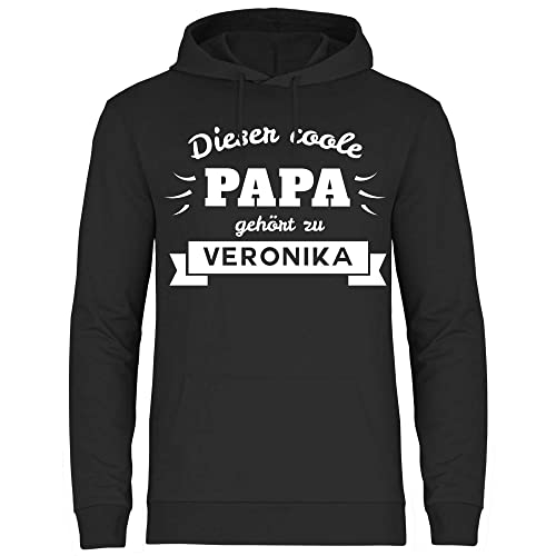 wowshirt Herren Hoodie Dieser Papa Gehört Zu Personalisiertes Geschenk für Papa Vatertag, Größe:L, Farbe:Black von wowshirt