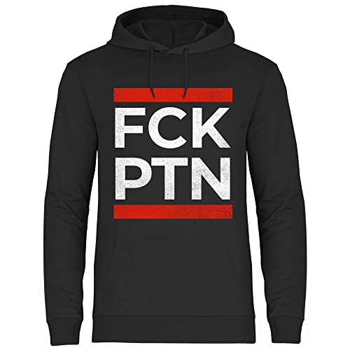 wowshirt Herren Hoodie FCK PTN Für Ukraine Ukrainische Patrioten Gegen Putin Demo, Größe:M, Farbe:Black von wowshirt