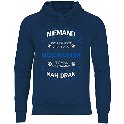 wowshirt Herren Hoodie Fußball Trikot Bochumer Bochum, Größe:S, Farbe:Deep Navy von wowshirt