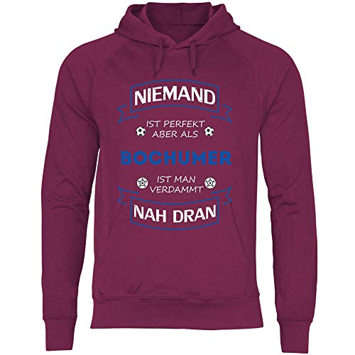 wowshirt Herren Hoodie Fußball Trikot Bochumer Bochum, Größe:XL, Farbe:Burgundy von wowshirt