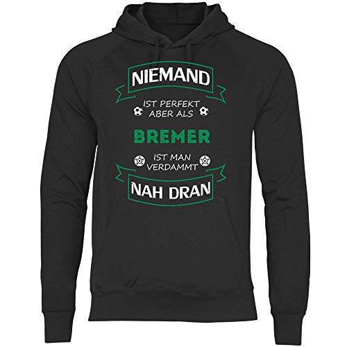 wowshirt Herren Hoodie Fußball Trikot Bremer Bremen, Größe:XL, Farbe:Black von wowshirt