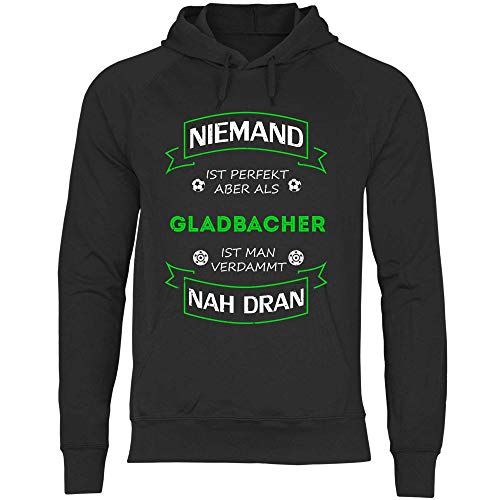 wowshirt Herren Hoodie Fußball Trikot Gladbacher Mönchengladbach, Größe:L, Farbe:Black von wowshirt