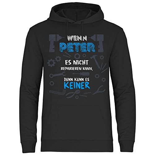 wowshirt Herren Hoodie Geschenk für Handwerker Personalisierbar mit Namen Wunschname Heimwerker Spruch, Größe:M, Farbe:Black von wowshirt