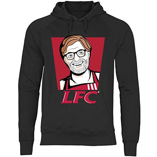 wowshirt Herren Hoodie Jürgen Klopp Liverpool Trikot Witz LFC Logo Parodie, Größe:M, Farbe:Black von wowshirt