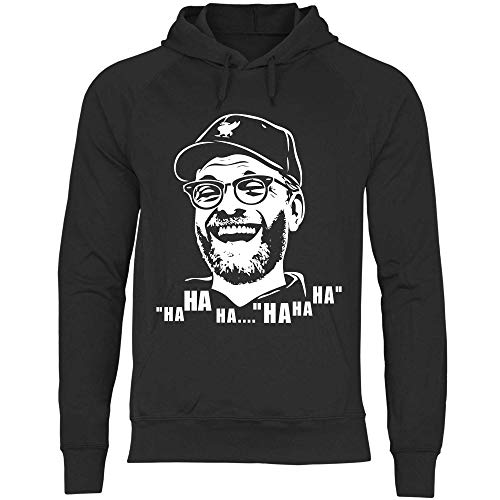 wowshirt Herren Hoodie Jurgen Klopp Liverpool LFC Hahaha, Größe:M, Farbe:Black von wowshirt