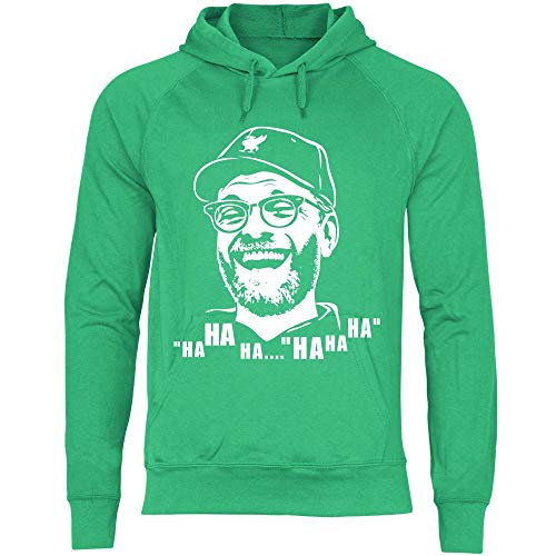 wowshirt Herren Hoodie Jurgen Klopp Liverpool LFC Hahaha, Größe:XL, Farbe:Kelly Green von wowshirt