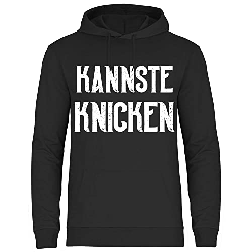 wowshirt Herren Hoodie Kannste Knicken Geschenk für Kollege Kollegin Arbeit Büro-Humor Chef, Größe:4XL, Farbe:Black von wowshirt