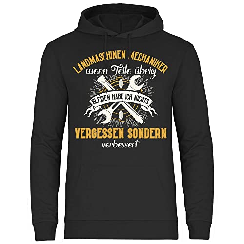 wowshirt Herren Hoodie Landmaschinen Mechaniker Landwirt Bauer Traktorfahrer Treckerfahrer, Größe:XL, Farbe:Black von wowshirt