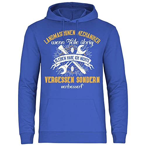 wowshirt Herren Hoodie Landmaschinen Mechaniker Landwirt Bauer Traktorfahrer Treckerfahrer, Größe:XL, Farbe:Royal von wowshirt