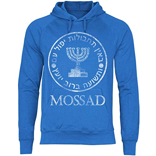 wowshirt Herren Hoodie Mossad Geschenk für Israel Patrioten Jüdisch Israeliten Jude, Größe:M, Farbe:Royal Blue von wowshirt