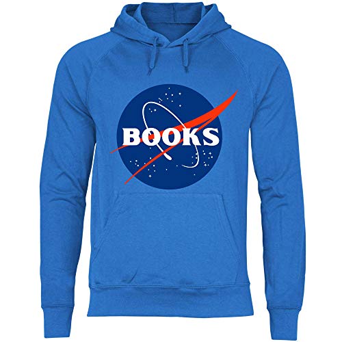 wowshirt Herren Hoodie NASA Bücherwurm Buchliebhaber Abibliophobia Student Lehrer, Größe:L, Farbe:Royal Blue von wowshirt