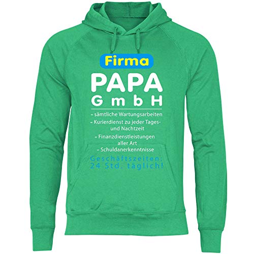 wowshirt Herren Hoodie Papa GmbH Geschenk für Vater Papa Vatertag, Größe:XL, Farbe:Kelly Green von wowshirt