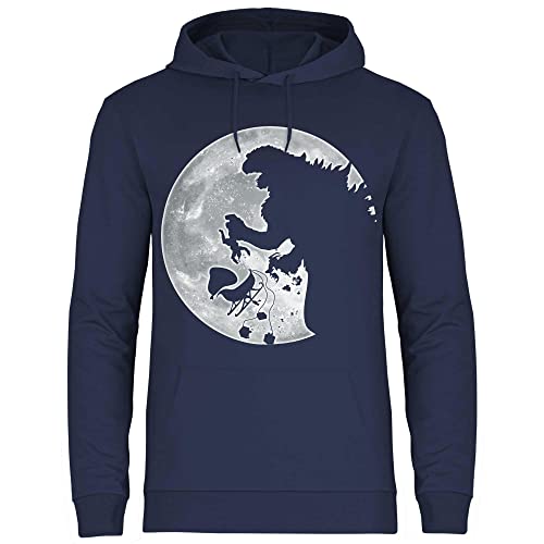 wowshirt Herren Hoodie Weihnachtsmann Weihnachtsoutfit Monster Dinosaurier, Größe:3XL, Farbe:Deep Navy von wowshirt