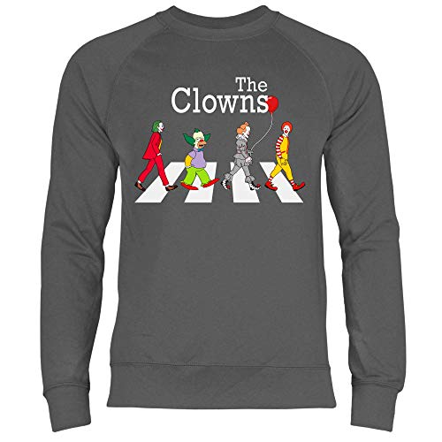 wowshirt Herren Sweatshirt Clown Zebrastreifen Parodie Witz Karneval, Größe:XXL, Farbe:Light Graphite von wowshirt