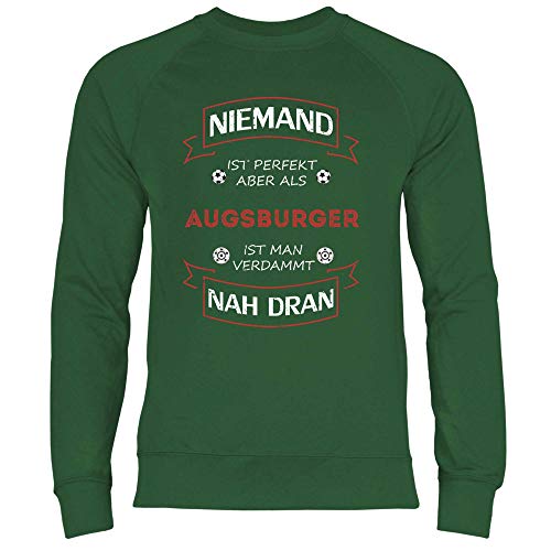 wowshirt Herren Sweatshirt Fußball Trikot Augsburger Augsburg, Größe:L, Farbe:Bottle Green von wowshirt