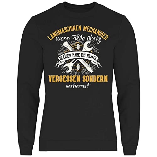 wowshirt Herren Sweatshirt Landmaschinen Mechaniker Landwirt Bauer Traktorfahrer Treckerfahrer, Größe:XL, Farbe:Black von wowshirt