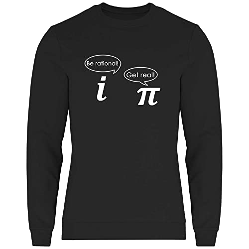 wowshirt Herren Sweatshirt Mathe Pi 314 Imaginäre Komplexe Zahl Mathe-Lehrer Geek Uni Student Nerd, Größe:M, Farbe:Black von wowshirt