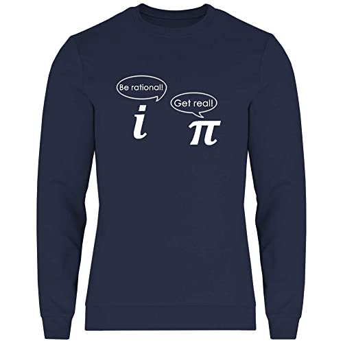 wowshirt Herren Sweatshirt Mathe Pi 314 Imaginäre Komplexe Zahl Mathe-Lehrer Geek Uni Student Nerd, Größe:M, Farbe:Deep Navy von wowshirt