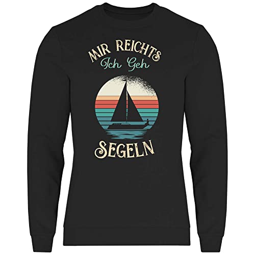 wowshirt Herren Sweatshirt Mir Reichts Ich GEH Segeln Segler Skipper Angler Bootsfahrer Kapitän, Größe:M, Farbe:Black von wowshirt