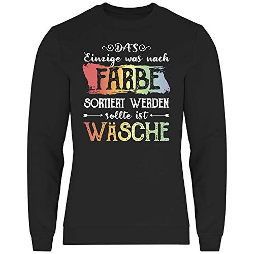 wowshirt Herren Sweatshirt Nach Farbe Sortiert Ist Wäsche Anti Nazis und Rechts Gegen Rassisten Politisch Menschenrechte, Größe:3XL, Farbe:Black von wowshirt