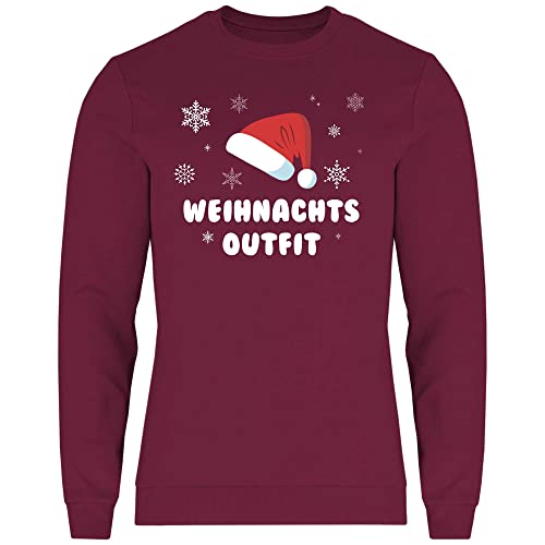 wowshirt Herren Sweatshirt Weihnachtsoutfit Christmas Xmas Weihnachten Weihnachts Kostüm, Größe:XL, Farbe:Burgundy von wowshirt