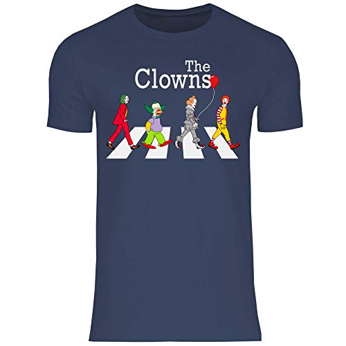 wowshirt Herren T-Shirt Clown Zebrastreifen Parodie Witz Karneval, Größe:4XL, Farbe:Navy von wowshirt