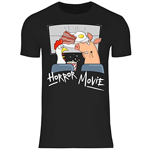 wowshirt Herren T-Shirt Fleischesser Carnivore Anti Vegan Horror Movie Huhn Schwein, Größe:XL, Farbe:Black von wowshirt