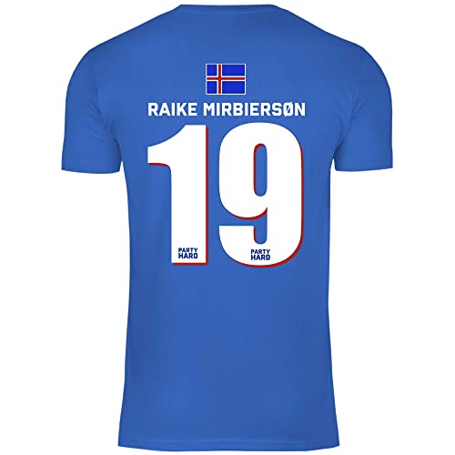 wowshirt Herren T-Shirt Fußball Sauf Trikot Karneval JGA Mallorca Party Crew Bier Fasching, Größe:3XL, Farbe:19 Raike Mirbierson Royal Blue von wowshirt