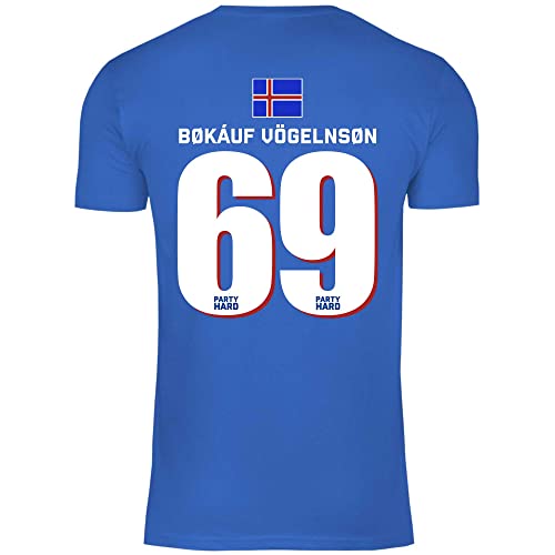 wowshirt Herren T-Shirt Fußball Sauf Trikot Karneval JGA Mallorca Party Crew Bier Fasching, Größe:5XL, Farbe:69 Bockauf Vögelnson Royal Blue von wowshirt