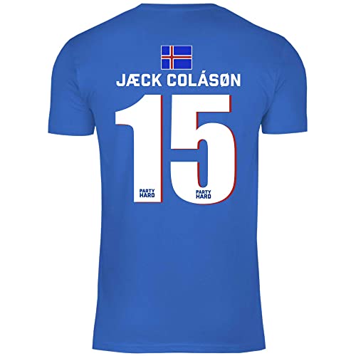 wowshirt Herren T-Shirt Fußball Sauf Trikot Karneval JGA Mallorca Party Crew Bier Fasching, Größe:M, Farbe:15 Jack Colason Royal Blue von wowshirt