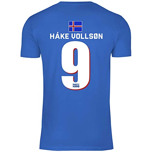 wowshirt Herren T-Shirt Fußball Sauf Trikot Karneval JGA Mallorca Party Crew Bier Fasching, Größe:M, Farbe:9 Hake Vollson Royal Blue von wowshirt