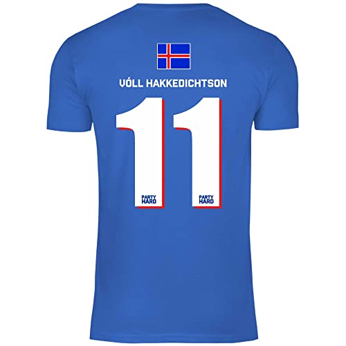 wowshirt Herren T-Shirt Fußball Sauf Trikot Karneval JGA Mallorca Party Crew Bier Gruppen, Größe:L, Farbe:11 Voll Hakkedichtson Royal Blue von wowshirt