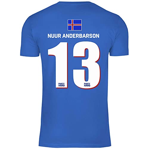 wowshirt Herren T-Shirt Fußball Sauf Trikot Karneval JGA Mallorca Party Crew Bier Gruppen, Größe:L, Farbe:13 Nuur Anderbarson Royal Blue von wowshirt