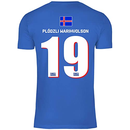 wowshirt Herren T-Shirt Fußball Sauf Trikot Karneval JGA Mallorca Party Crew Bier Gruppen, Größe:L, Farbe:19 Plodzli Warihvolson Royal Blue von wowshirt