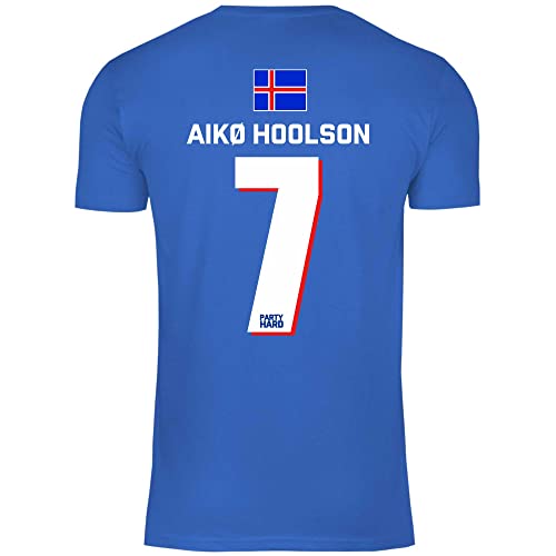 wowshirt Herren T-Shirt Fußball Sauf Trikot Karneval JGA Mallorca Party Crew Bier Gruppen, Größe:L, Farbe:7 Alko Hoolson Royal Blue von wowshirt