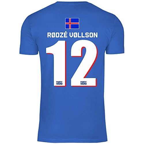 wowshirt Herren T-Shirt Fußball Sauf Trikot Karneval JGA Mallorca Party Crew Bier Gruppen, Größe:XXL, Farbe:12 Rodze Vollson Royal Blue von wowshirt