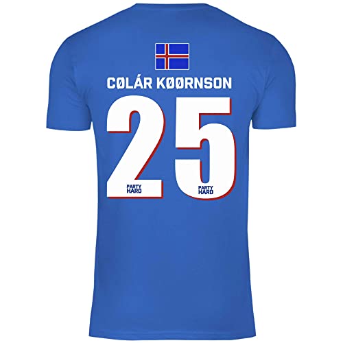 wowshirt Herren T-Shirt Fußball Sauf Trikot Karneval JGA Mallorca Party Crew Bier Gruppen, Größe:XXL, Farbe:25 Colar Koornson Royal Blue von wowshirt