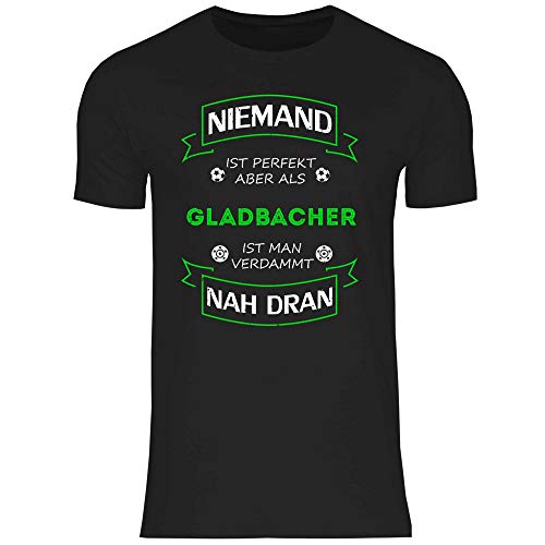 wowshirt Herren T-Shirt Fußball Trikot Gladbacher Mönchengladbach, Größe:5XL, Farbe:Black von wowshirt