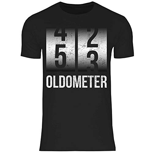 wowshirt Herren T-Shirt Geschenk 50. 60. Geburtstag 20-90 Jahre Alt Oldometer Altometer, Größe:XL, Farbe:53 Black von wowshirt