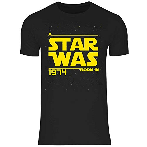wowshirt Herren T-Shirt Geschenk-Idee zum 40. 50. 60. Geburtstag 20-90 Jahre Alt Jahrgang, Größe:5XL, Farbe:1974 Black von wowshirt