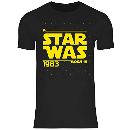 wowshirt Herren T-Shirt Geschenk-Idee zum 40. 50. 60. Geburtstag 20-90 Jahre Alt Jahrgang, Größe:L, Farbe:1983 Black von wowshirt